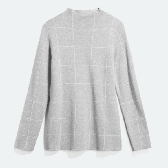 Gray Grid Pattern Sweater - Picture 4 of 4